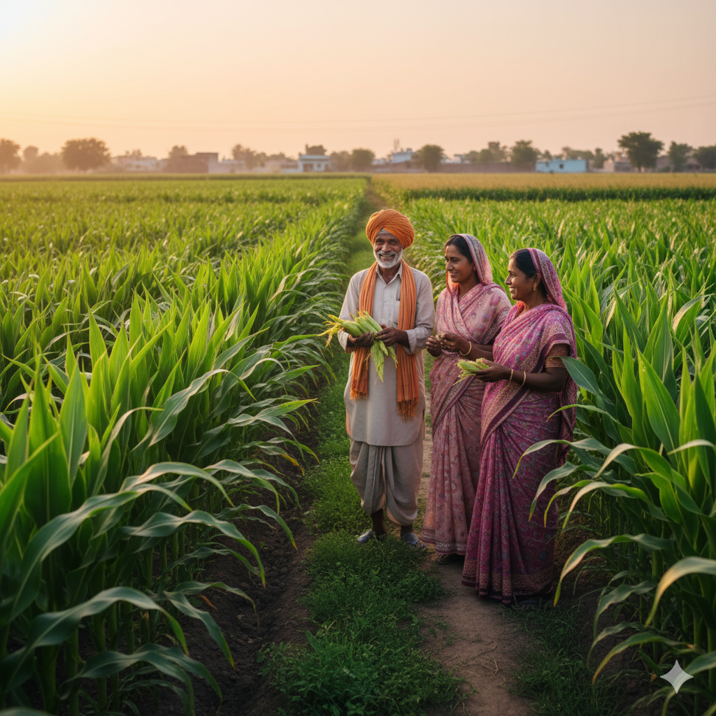 Farmers in field